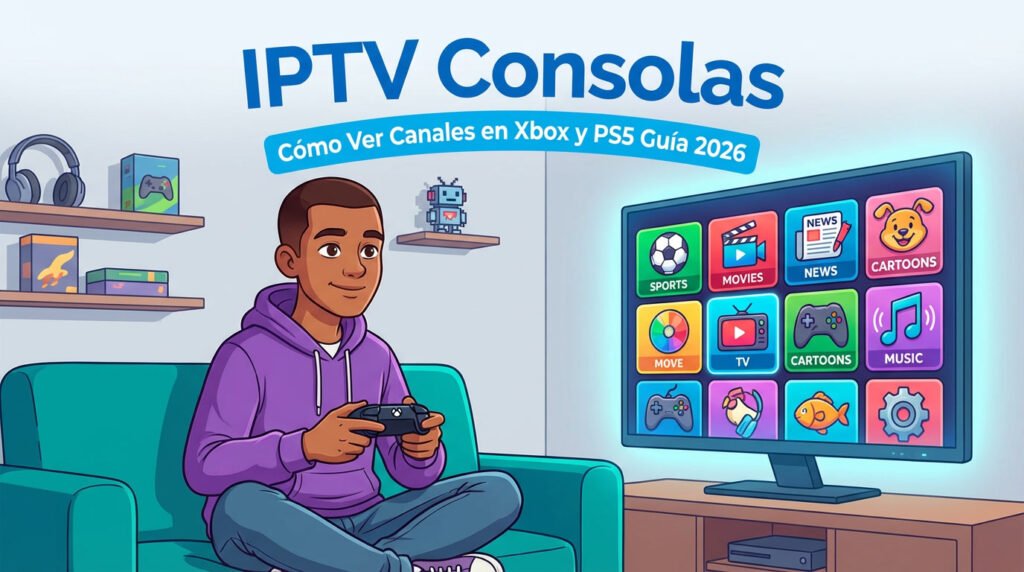 IPTV Consolas: Cómo Ver Canales en Xbox y PS5 (Guía 2026)