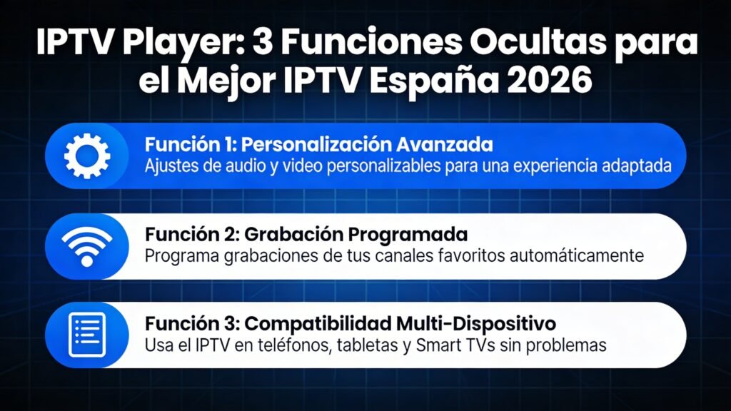 IPTV Player: 3 Funciones Ocultas para el Mejor IPTV España 2026