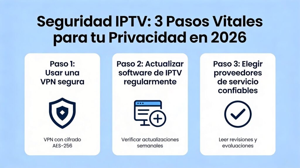 Seguridad IPTV: 3 Pasos Vitales para tu Privacidad en 2026