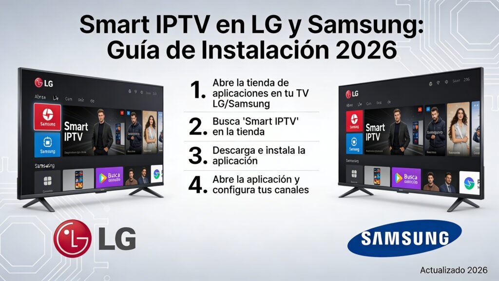 Smart IPTV en LG y Samsung: Guía de Instalación 2026